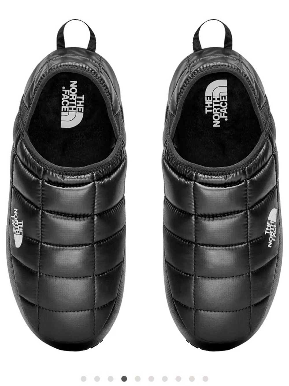 The North Face Men’s Black Quilted Slip-On Slippers